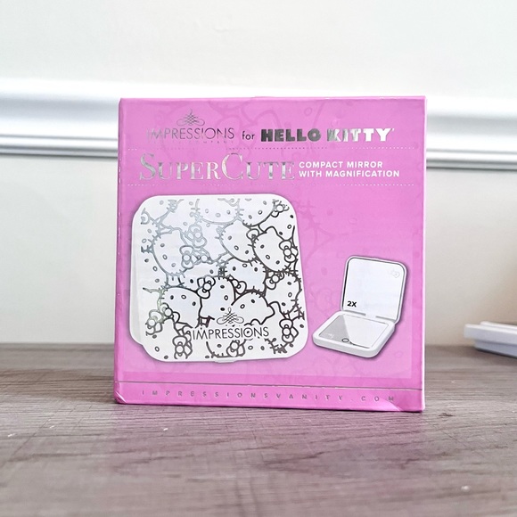 Impressions Makeup Hello Kitty Compact Mirror With Led Touch Light